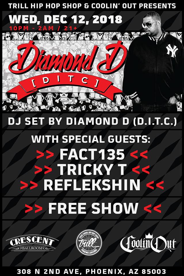 Diamond D Live DJ Set at Crescent Ballroom