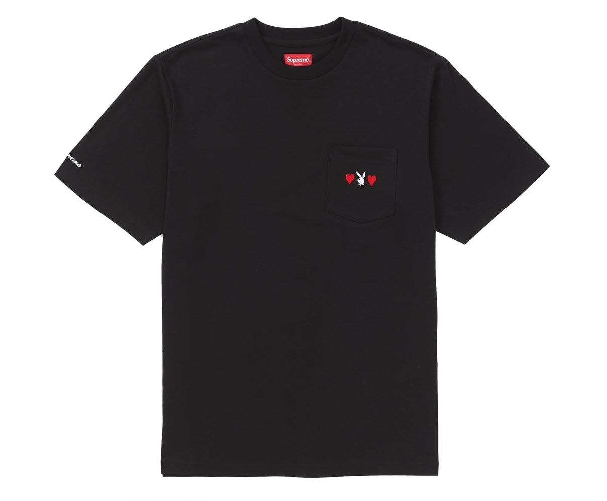 supreme pocket tee cranberry