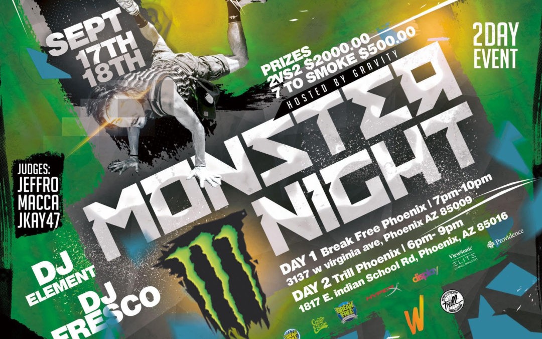 Day 2 of the Monster Night Breaking Battle at Trill Hip Hop Shop
