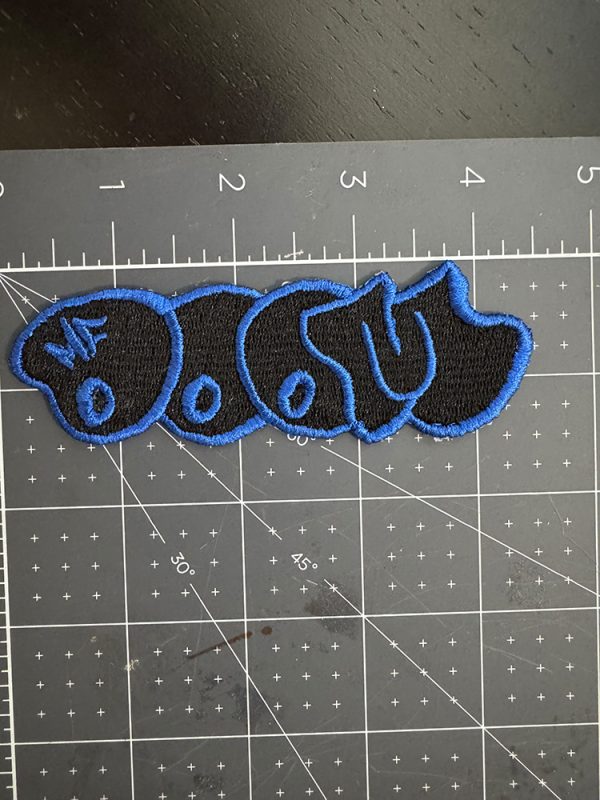Doom Throwie Patch Black & Blue 4.5 Inch Patch