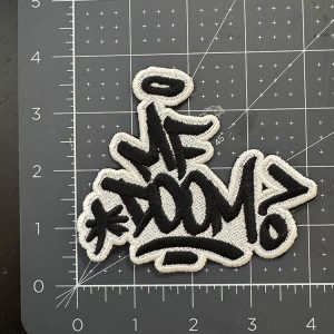 MF Doom Tag Black on White 4 Inch Patch