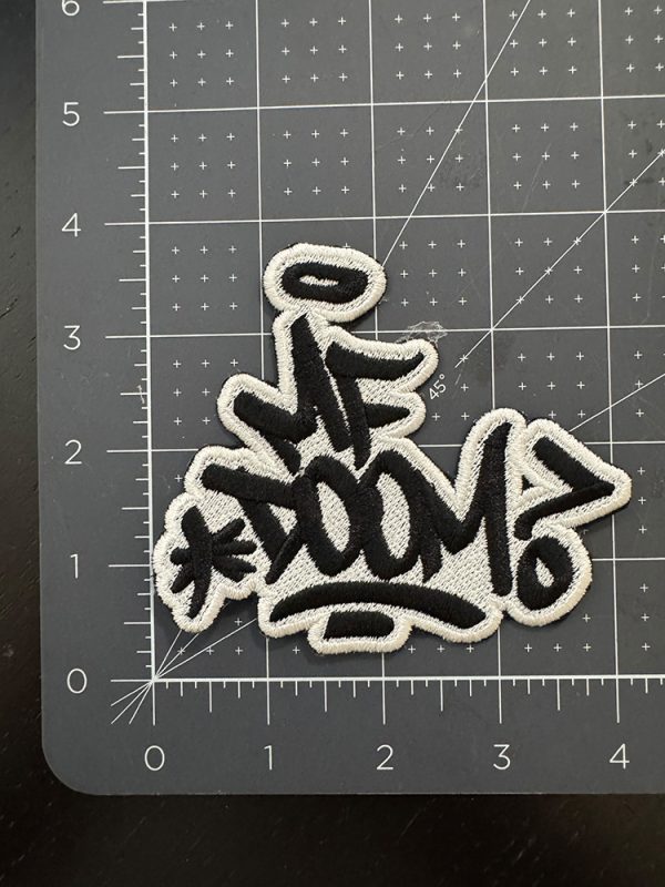 MF Doom Tag Black on White 4 Inch Patch