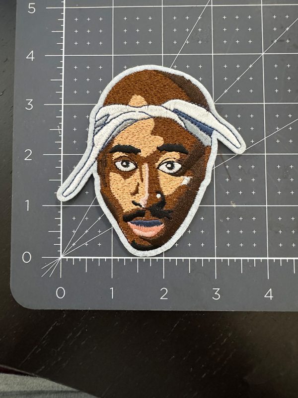 Tupac Head 3.5 Inch Patch