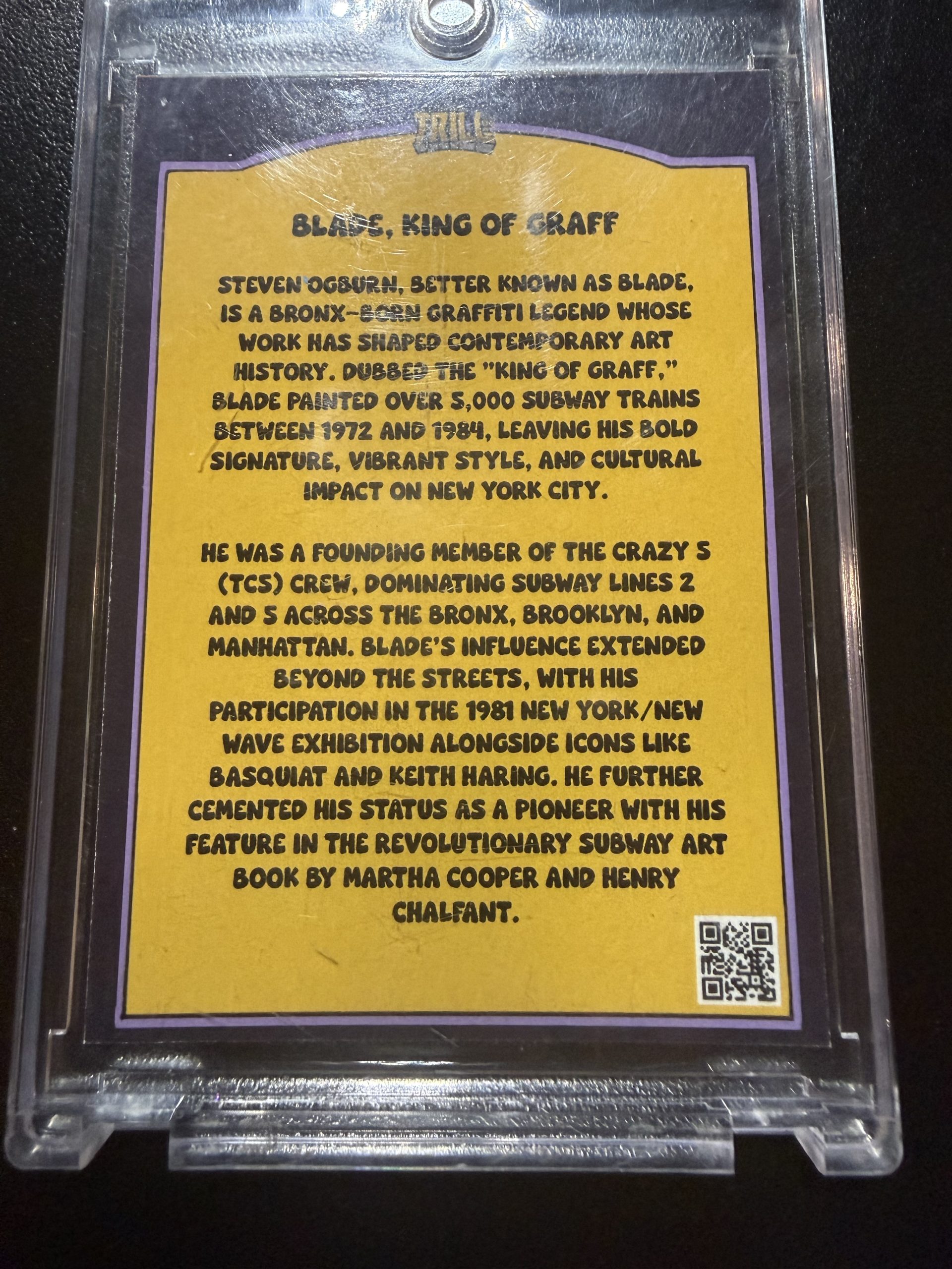 TRILL Legends Series: Blade "King of Graff" Signed Trading Card - Image 3